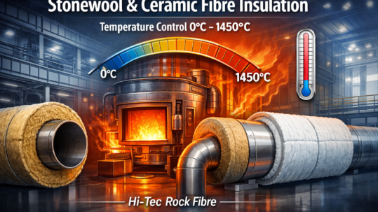 Stonewool Insulation with Ceramic Fibre Temperature Capacity (0°C – 1450°C)