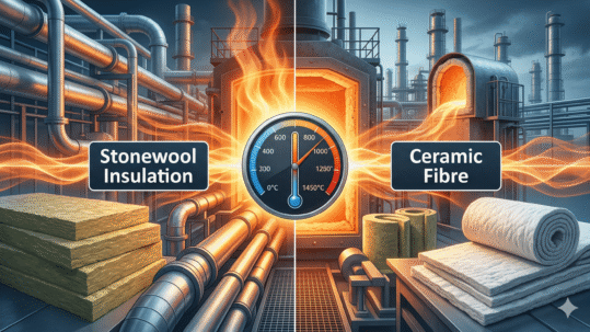High-density stonewool insulation board for industrial energy efficiency.