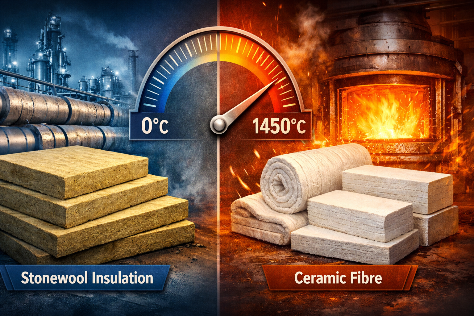 High-density stonewool insulation board for industrial energy efficiency.